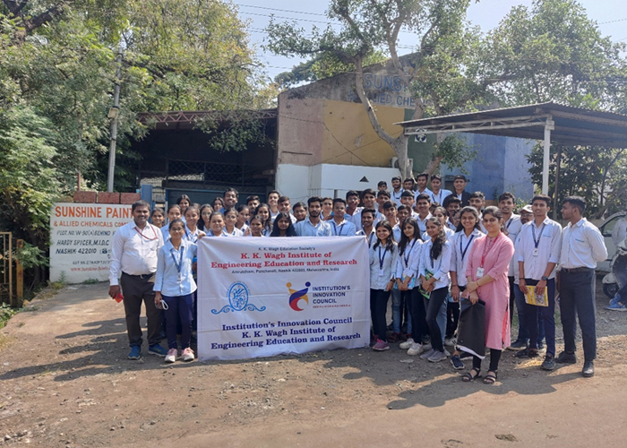  The Department of Applied Science has organized  industrial visit at Sunshine Paint Industry Ambad Nashik.